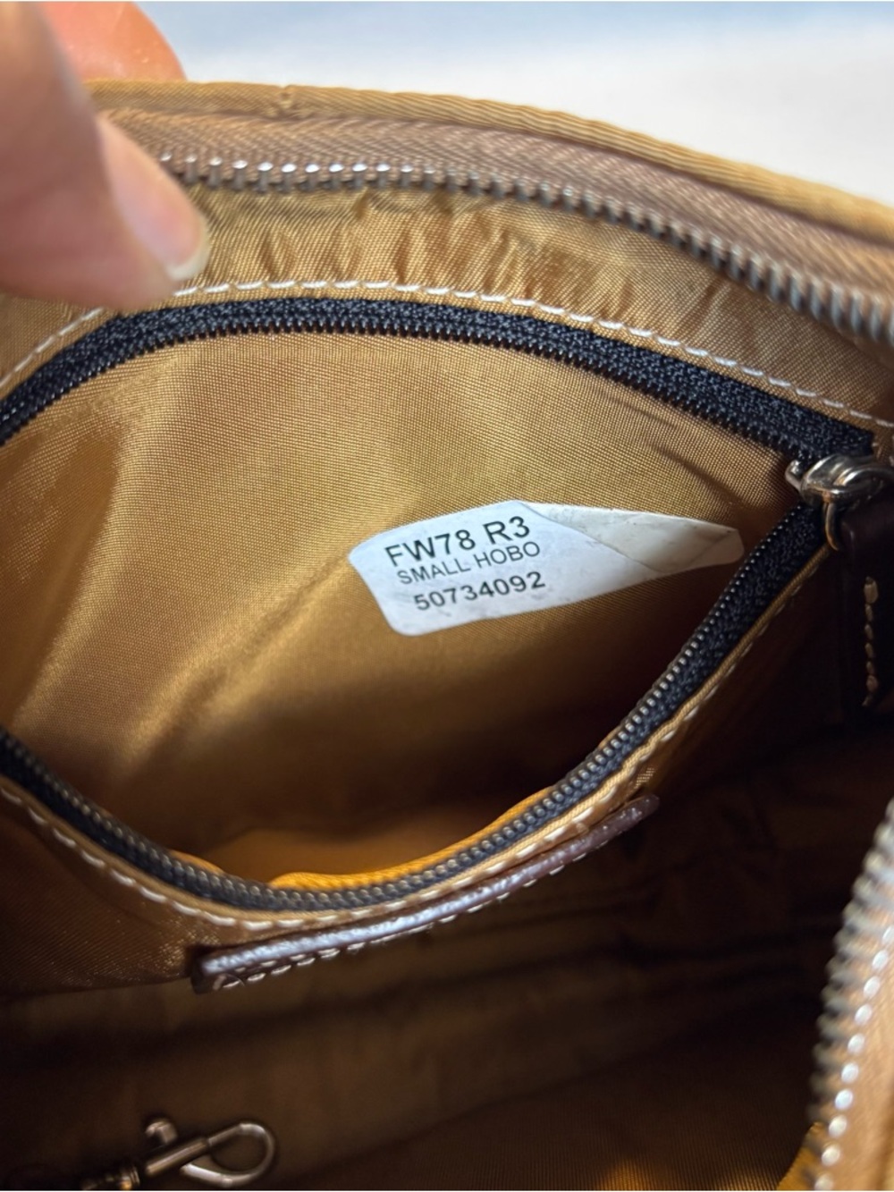 Dooney & Bourke Wayfarer Brown Canvas Nylon Hobo Shoulder Bag - Picture 9 of 15